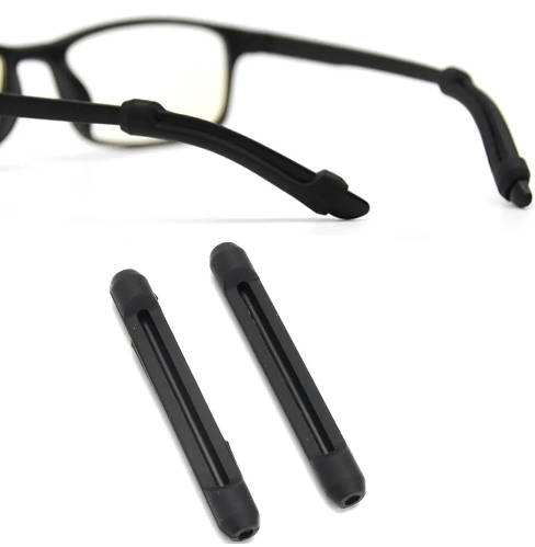 Comfortable Soft Silicone Anti-Slip Ear Grips for Glasses Eyeglasses Sunglasses - Black