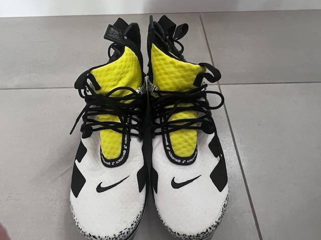 Nike ACRONYM X AIR PRESTO MID DYNAMIC YELLOW  MENS SIZE UK 9 - SECOND HAND - GOOD CONDITION
