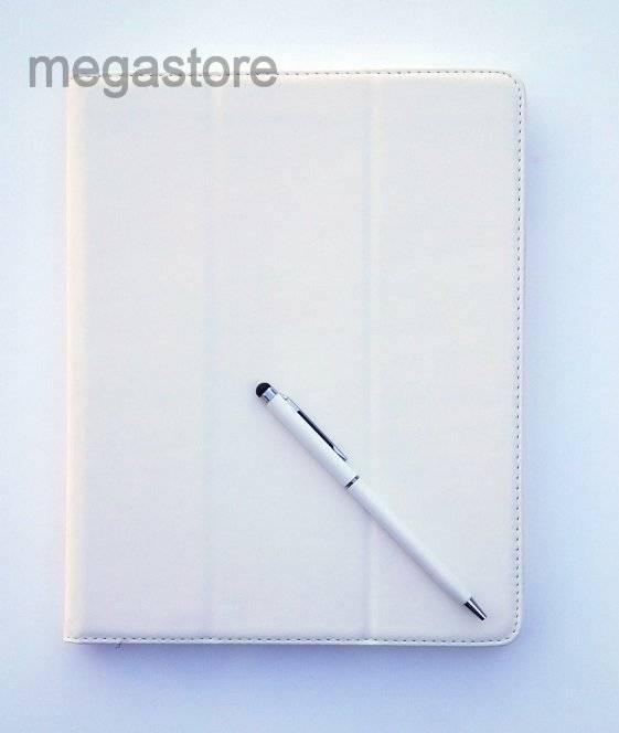 Apple Ipad 2/3/4 White Smart Cover + Free Matching Stylus + Screen Protector