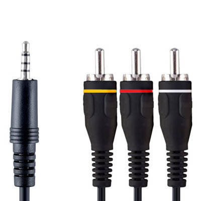 Bandridge VVL4202 3.5mm Jack to 3 RCA AV Cable 2m Branded Product