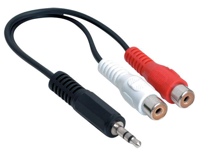 3.5mm Stereo to 2 RCA Female 30cm