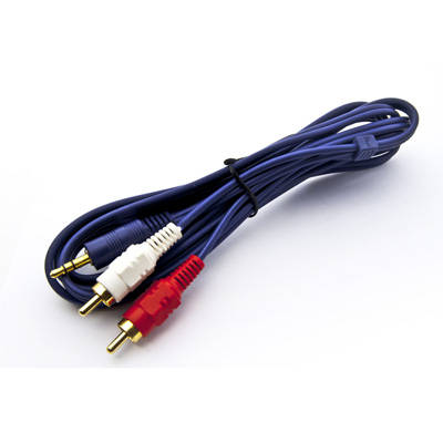 3.5mm Stereo to 2 RCA Audio Cable Blue