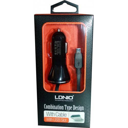 LDNIO 2.1A Full Speed USB Car Charger with Micro Cable