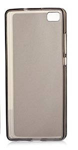 Huawei P8 Gel Back Cover - Dark Grey Smoke