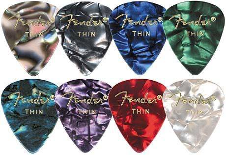Fender Thin Guitar Picks - Pack of 8