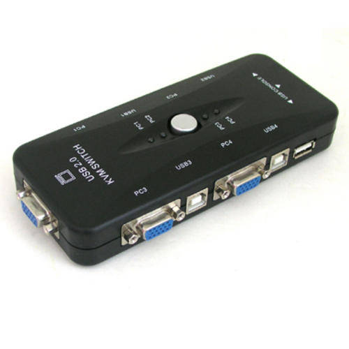 4-Port USB 2.0 KVM Switch Use Multiple Computers with 1 Monitor keyboard/mouse