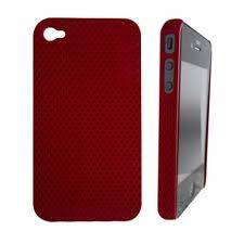 Dark Red Mesh Hard Case for Iphone 4s 4G