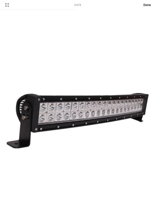 w 22 inch 120W Curved LED Work Bar Spot Light Flood Off Road Driving Lamp