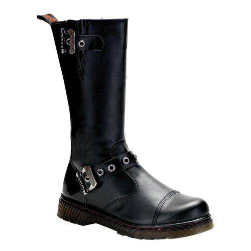 "Demonia" Men's Motorcycle Combat Boot w/Inner Zipper FREE shipping