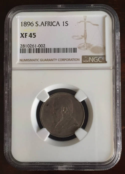 Scarce 1896 1 Shilling - Graded XF45 by NGC