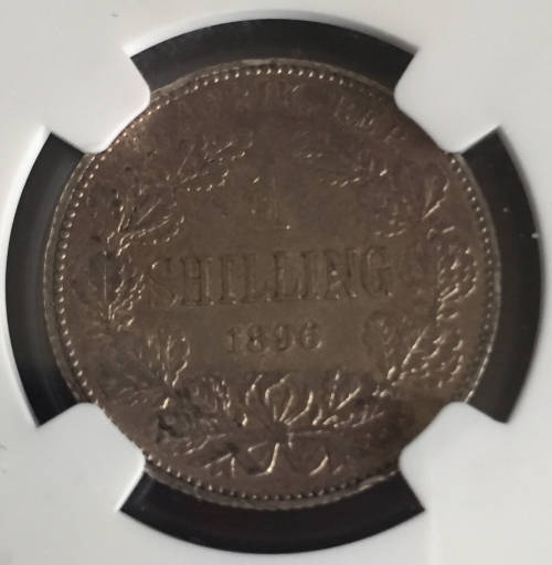 Scarce 1896 1 Shilling - Graded XF45 by NGC