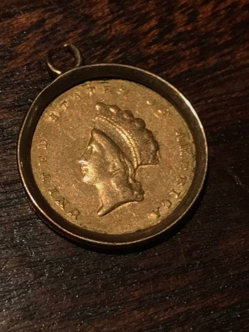 1855 INDIAN HEAD PENNY ( GOLD )