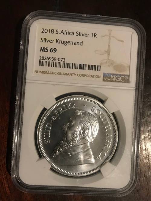 GRADED SILVER KRUGER RAND ( MS 69 )