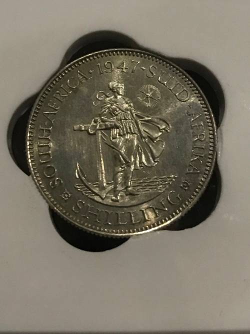 1947 PROOF 1 SHILLING ( PF 64 )