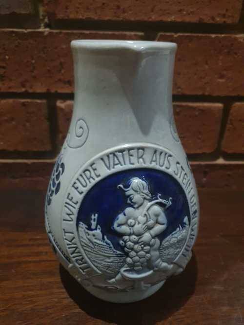 SALT GLAZED GERMAN  STEIN JUG AND BEER MUG