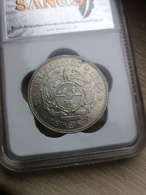 WOW ( 1894 ZAR HALFCROWN AU 55) VERY HIGH GRADE