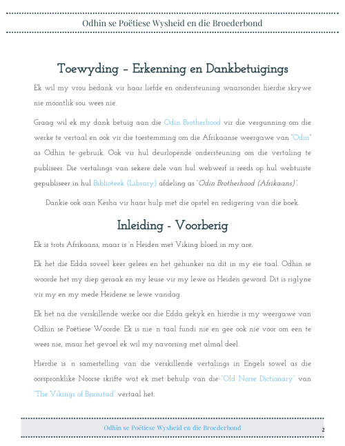Odhin se Poëtiese Wysheid en die Broederbond (Ebook)