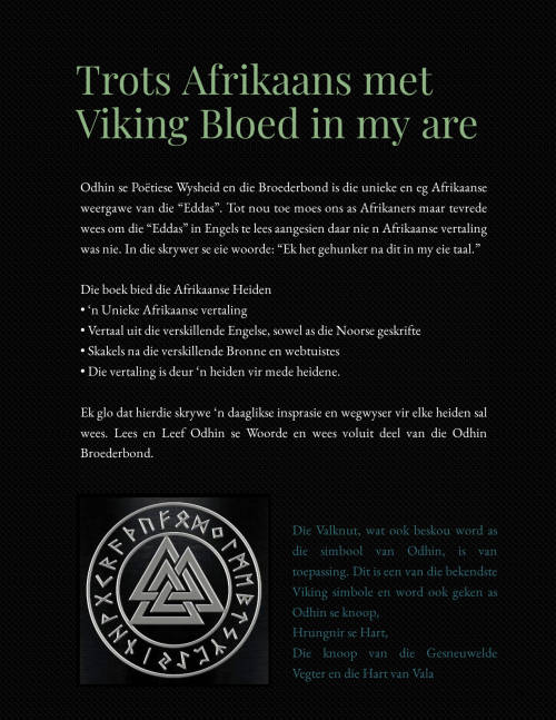 Odhin se Poëtiese Wysheid en die Broederbond (Ebook)