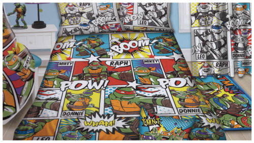 Teen Mutant Ninja Turtle Double Duvet Cover +2 Pillowcases Set