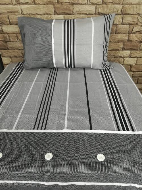 Colorado Charcoal Polycotton 3/4 duvet Cover Set