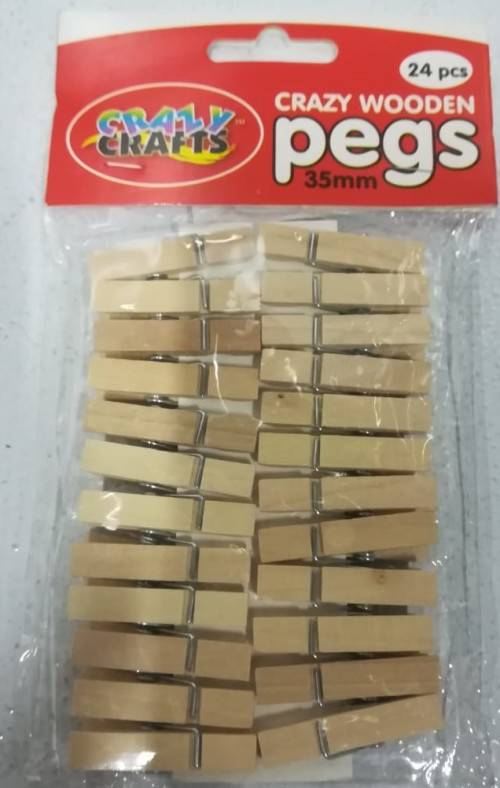 Wooden Pegs 3.5cm -24Pcs
