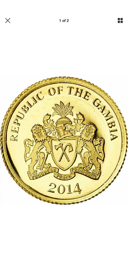 Mandela Gambia 200 Dalasi Gold Coin