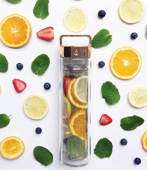 Pur Bottle Detox Water Drink/Infusion Glass Bottle
