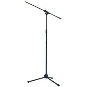Bespeco Microphone boom stand with ergonomic knob for secure fastening and clutch-style height adjus