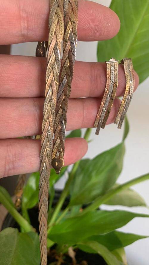 !!!SILVER NECKLACE BRACELET AND EAR RING SET!!!