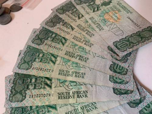 !!!9X CIRCULATED S.A R10 NOTES!!!