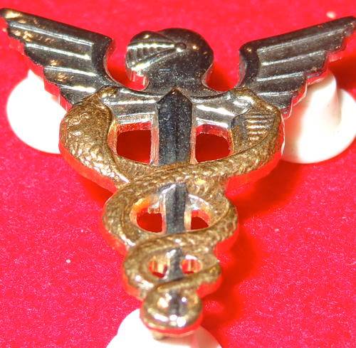 Bi Metal Health Officers Badge - 3 original pins