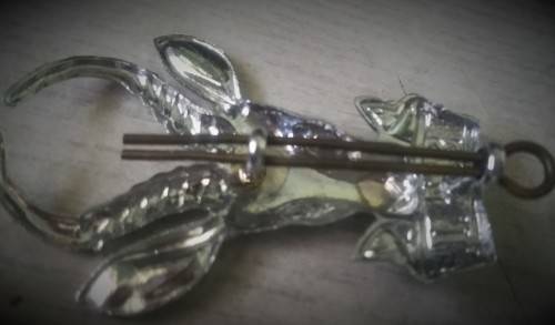 Large chromed old and rare SADF / UDF Infantry cap or beret badge with splitpin.