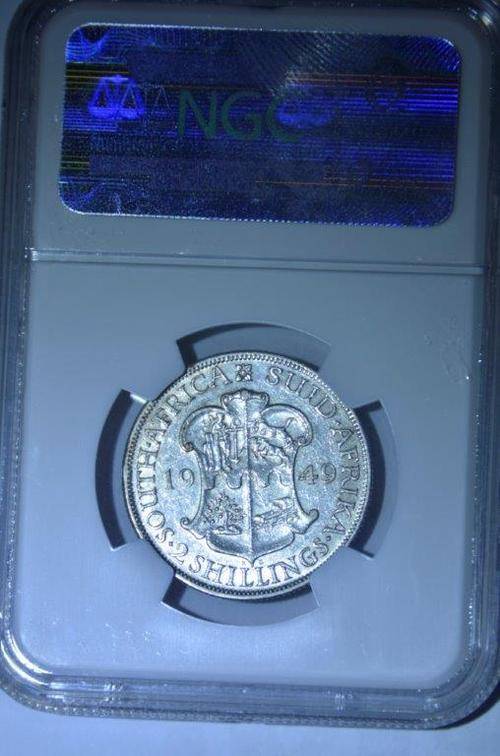 1949 NGC XF45 - UNION 2 SHILLINGS - BEAUTIFUL LUSTRIOUS COIN - HIGH GRADING