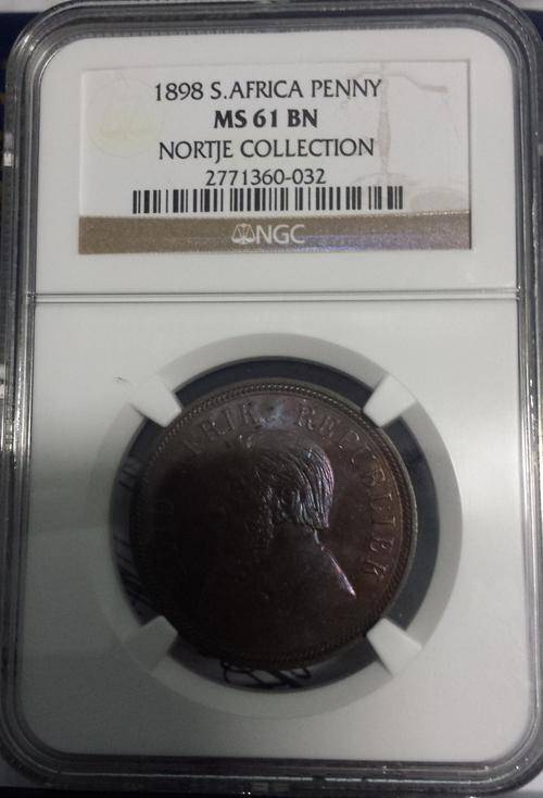 ZAR 1898 PENNY - MS 61 BN NGC -  UNC GRADE - SOLID INVESTMENT