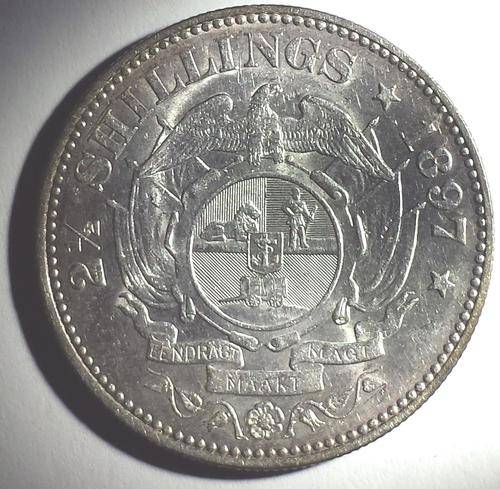 ZAR HALF CROWN 1897 - EXCELLENT COIN - WILL INDEED GRADE HIGH - UNC/AU