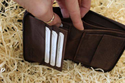 Genuine Leather Zipper Wallet