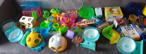 Bullk Hamster Accessories - Wheels, Tubes, Houses, Wood Toys, Water Bottles etc.
