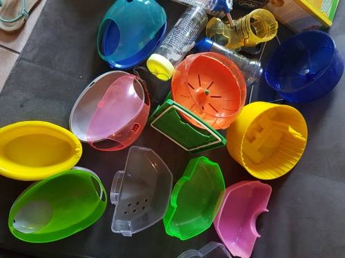 Bullk Hamster Accessories - Wheels, Tubes, Houses, Wood Toys, Water Bottles etc.