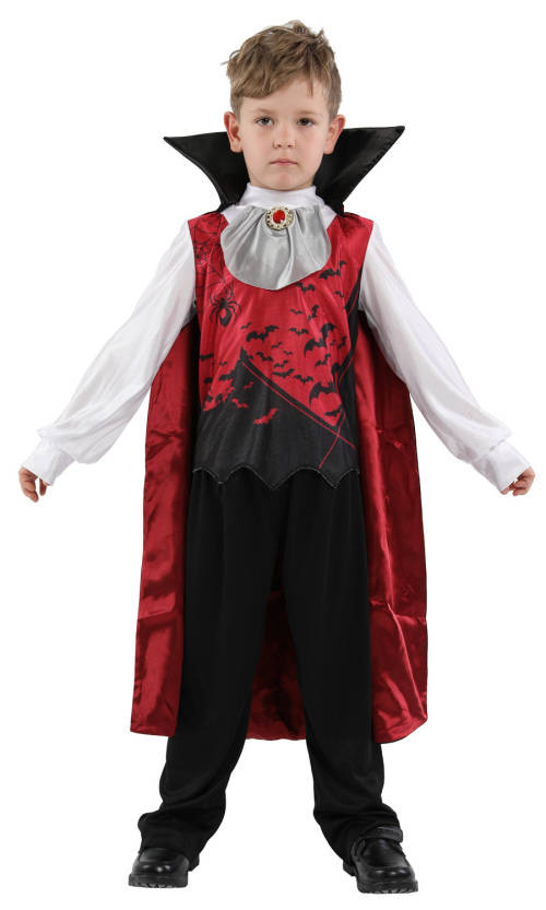 Kids Cosplay Little Boy hallowen party vampire Prince Costume  Suit D