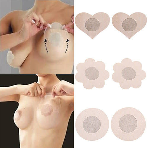 2018 Hot 5 Pairs Women's Invisible Breast Lift Tape Stick on Bra Sticker Nipple Covers Breast lift