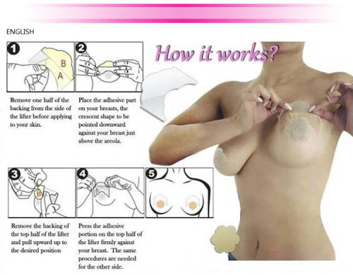 2018 Hot 5 Pairs Women's Invisible Breast Lift Tape Stick on Bra Sticker Nipple Covers Breast lift