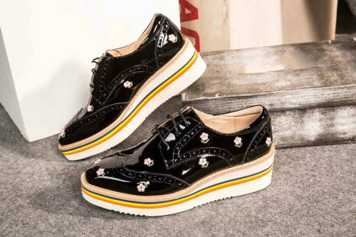 100% Genuine sheepskin leather vintage handmade sneaker oxford shoes for women--H306