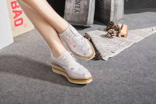 100% Genuine sheepskin leather vintage handmade sneaker oxford shoes for women--H306
