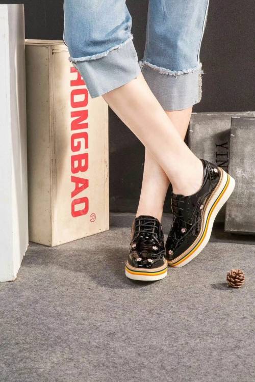 100% Genuine sheepskin leather vintage handmade sneaker oxford shoes for women--H306