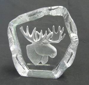 Nybro crystal paperweight, made in Sweden
