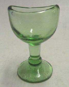 Vintage green glass eye bath