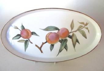 Oval Royal Worcester Evesham Gold dish