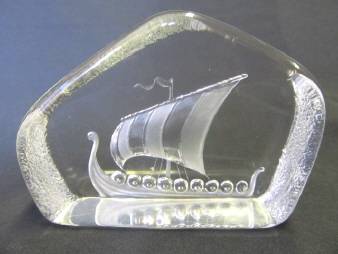 Mats Jonasson paperweight, made in Sweden