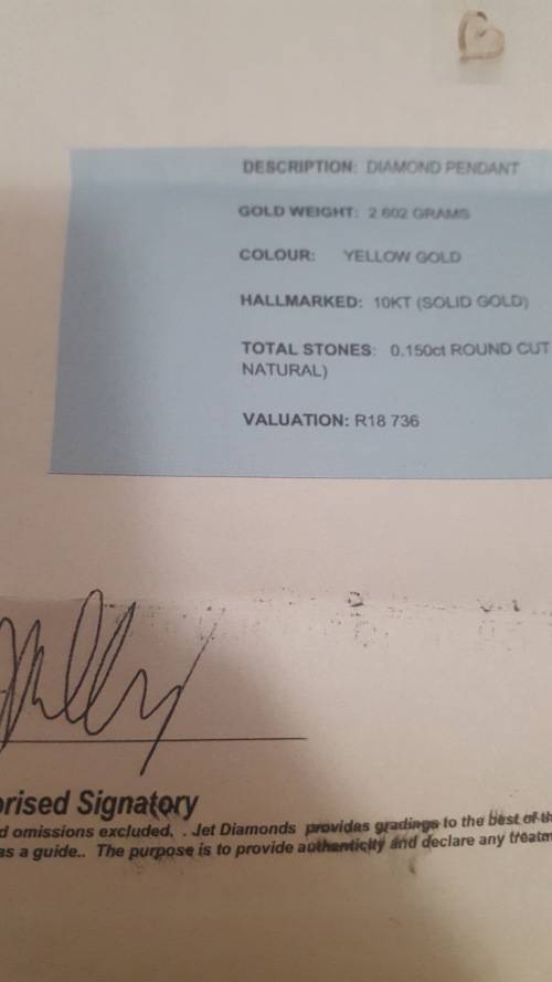 R18 736 Evaluated Diamond Pendant