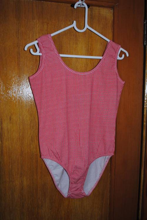 STUNNING RED CHECK BODYSUIT - MEDIUM